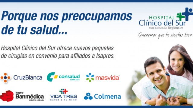 ¡Hospital Clínico del Sur ofrece nuevos paquetes en convenio para afiliados de Isapres!